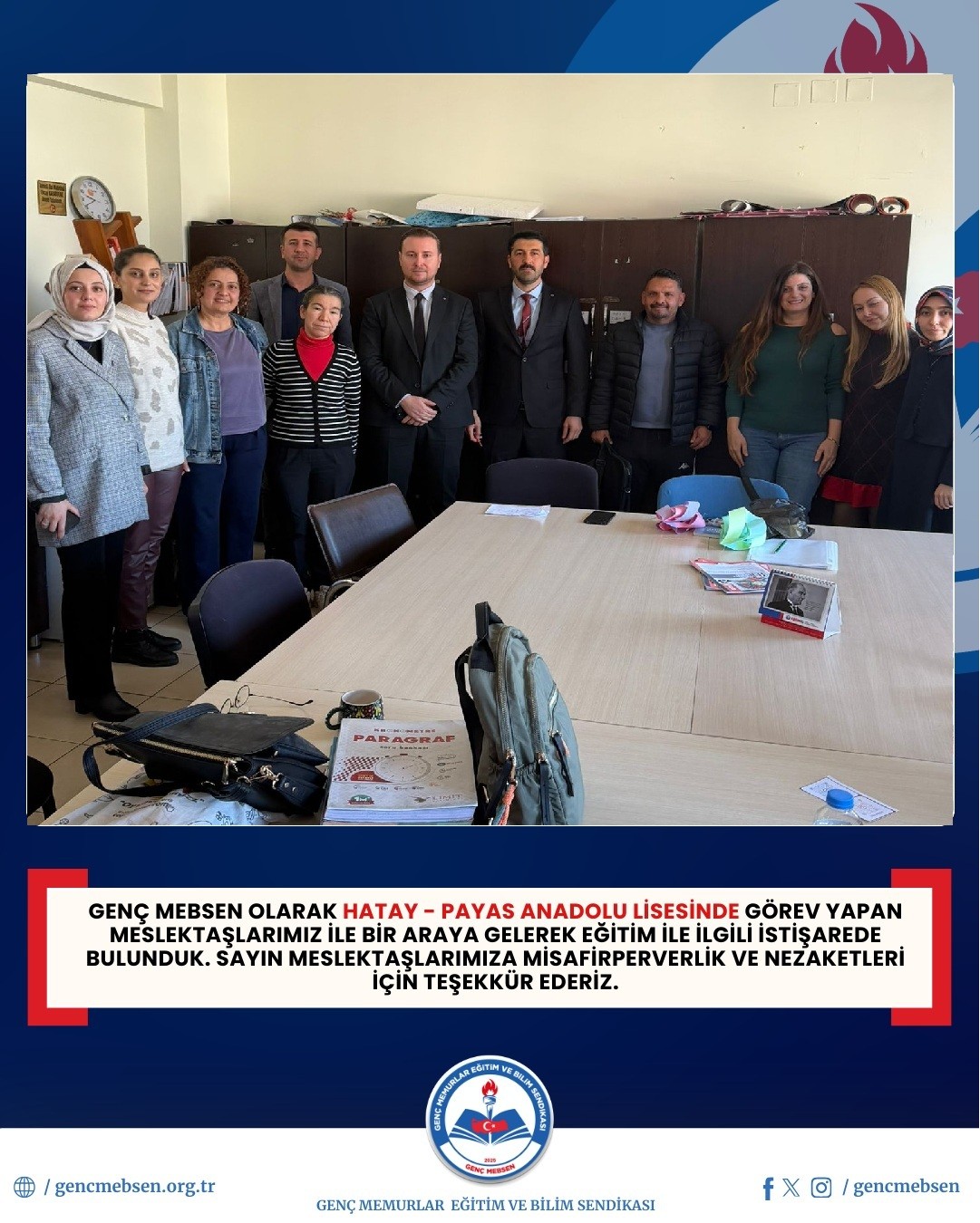 Genç MEBSEN olarak Hatay -  Payas Anadolu Lisesine Ziyarette Bulunduk